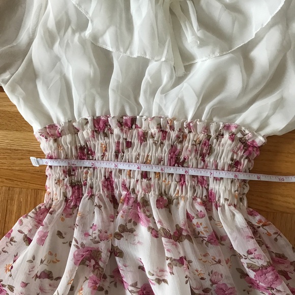 White/pink floral dress (XS for adults, also be suitable for girls - see post) - Picture 8 of 9